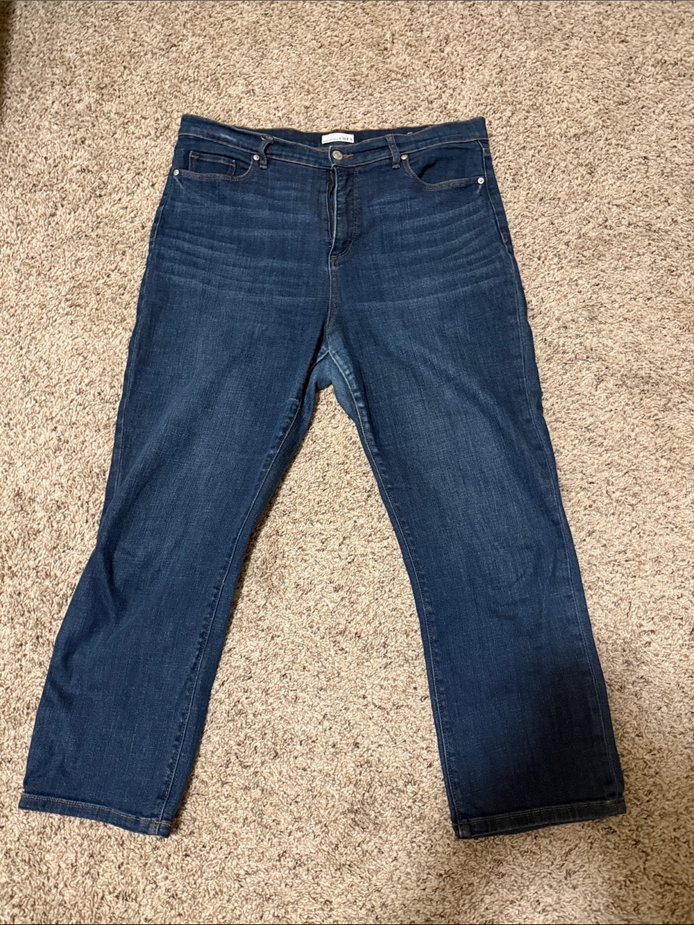LOFT Dark Blue Straight-Leg Women's Jeans